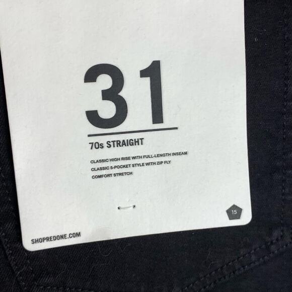 RE/DONE Black 70s Stovepipe Jeans Size 31 NWT - Picture 4 of 7